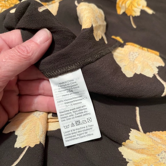 NWOT Madewell size S Button front tier dress in fall flowers - Picture 9 of 12